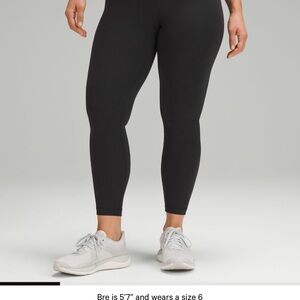 LULULEMON WUNDER TRAIN CONTOUR 25” Black High-Waisted Leggings